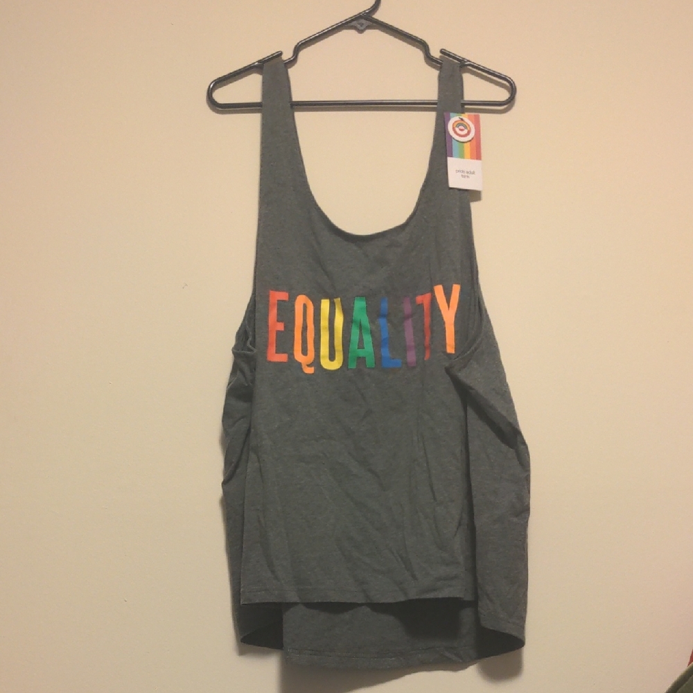 Pride Gray Tank Top Equality XL NWT
